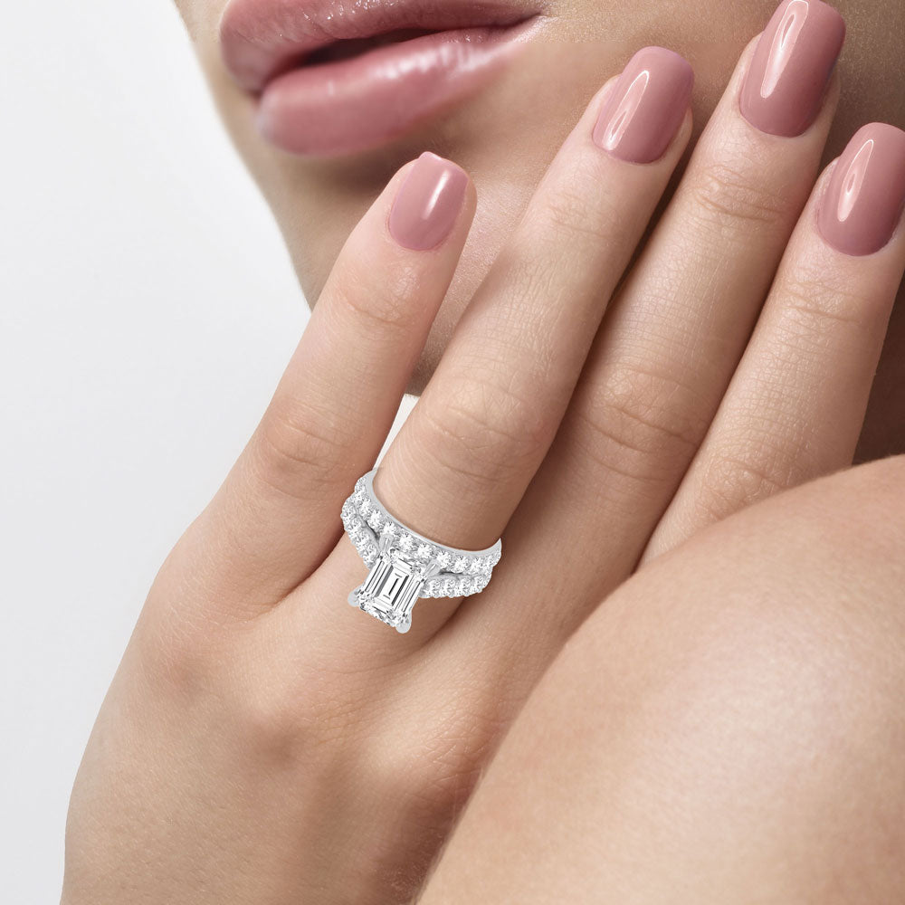 14K 5.00CT Certified Lab Grown Diamond Bridal Ring - Solomon Jewelers