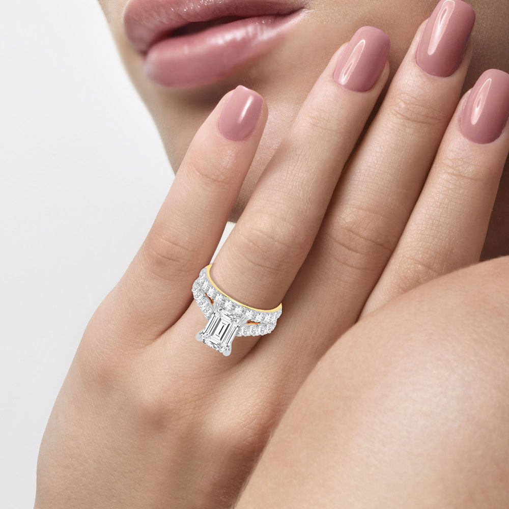 14K 5.00CT Certified Lab Grown Diamond Bridal Ring - Solomon Jewelers