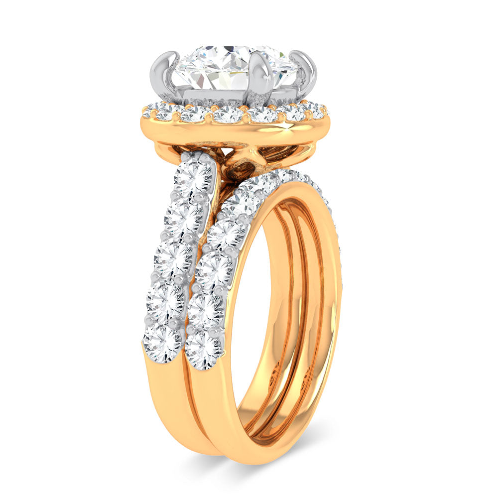 14K 5.00CT Certified Lab Grown Diamond Bridal Ring - Solomon Jewelers