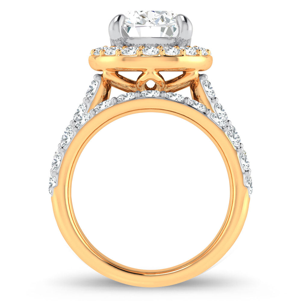 14K 5.00CT Certified Lab Grown Diamond Bridal Ring - Solomon Jewelers