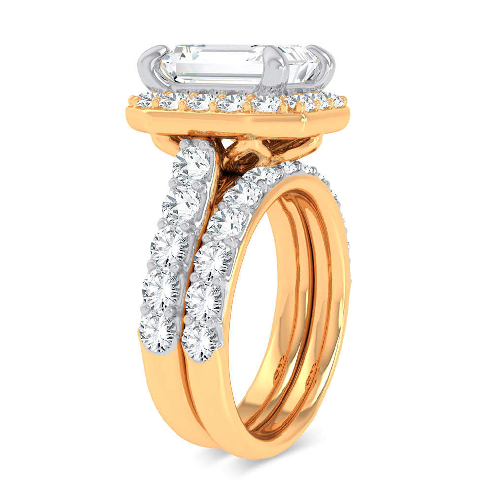 14K 5.00CT Certified Lab Grown Diamond Bridal Ring - Solomon Jewelers