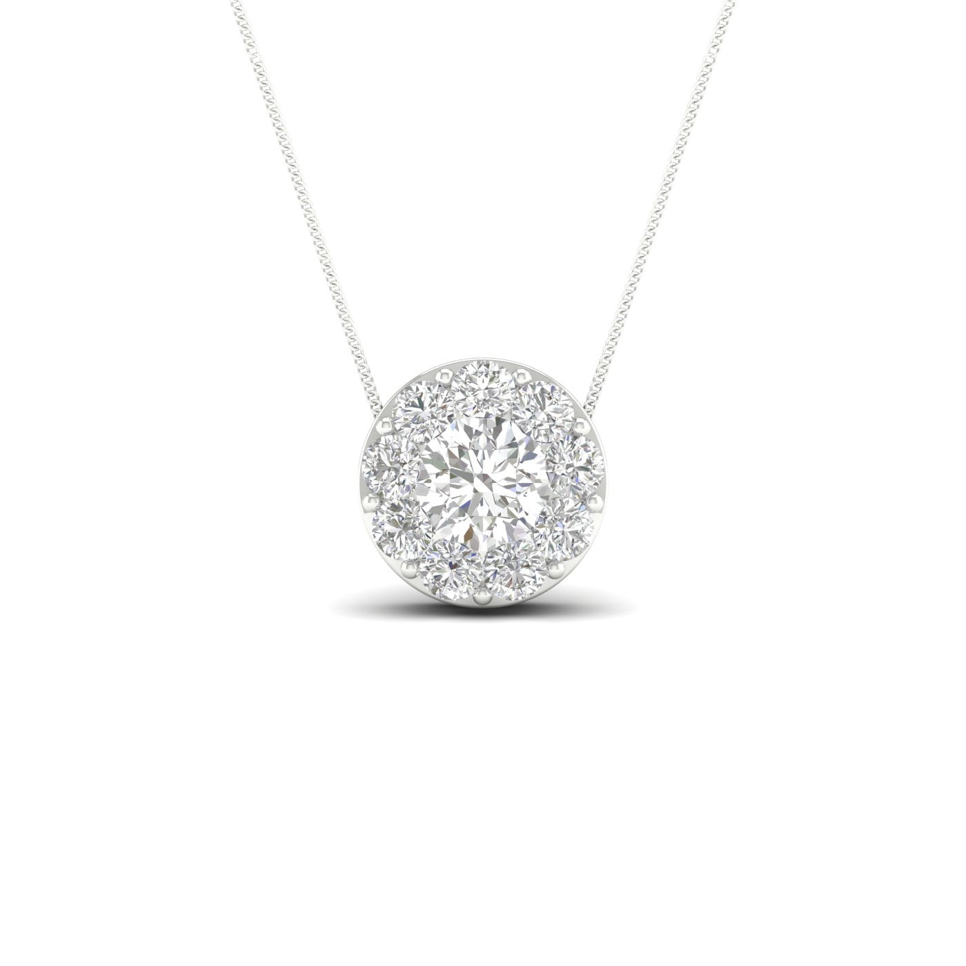 14K 1.00CT Lab Diamond Pendant - Solomon Jewelers