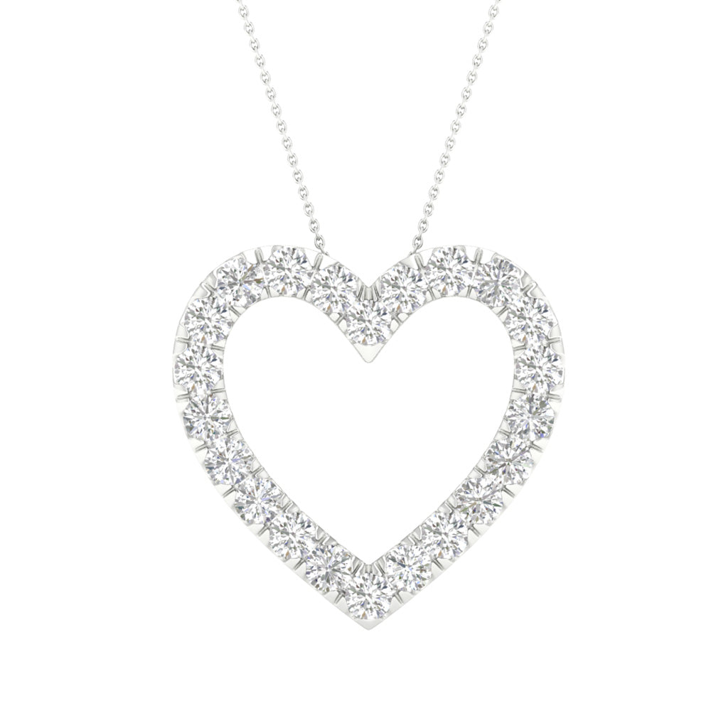 14k 1.00CT Certified Lab Grown Diamond Pendant - Solomon Jewelers