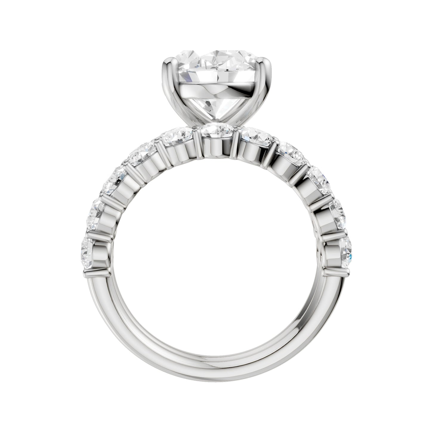14K 6.00CT Certified Lab Grown Diamond Bridal Set - Solomon Jewelers