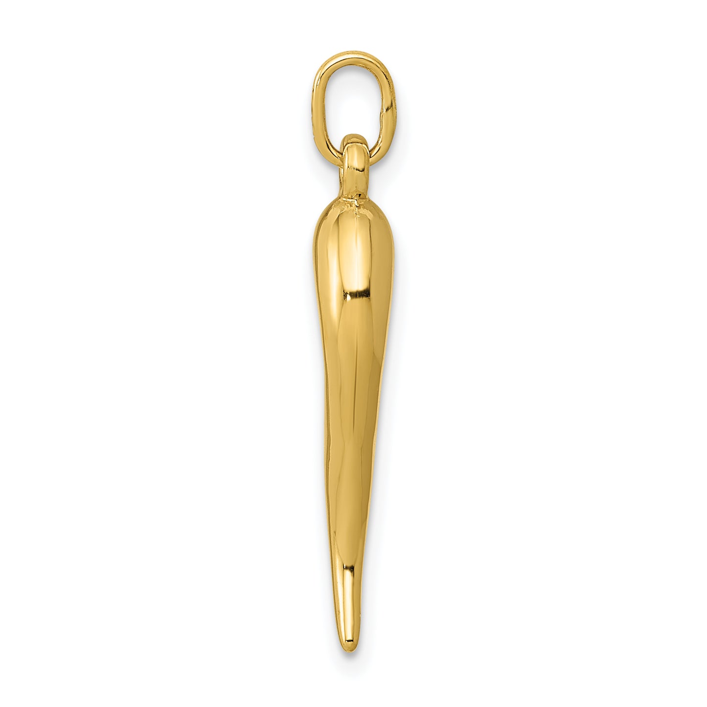14k 3D Italian Horn Charm - Solomon Jewelers