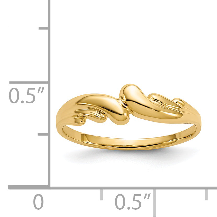 14k Polished Swirl Dome Ring - Solomon Jewelers