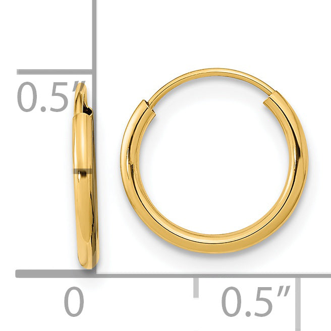 14k Madi K Endless Hoop Earrings - Solomon Jewelers