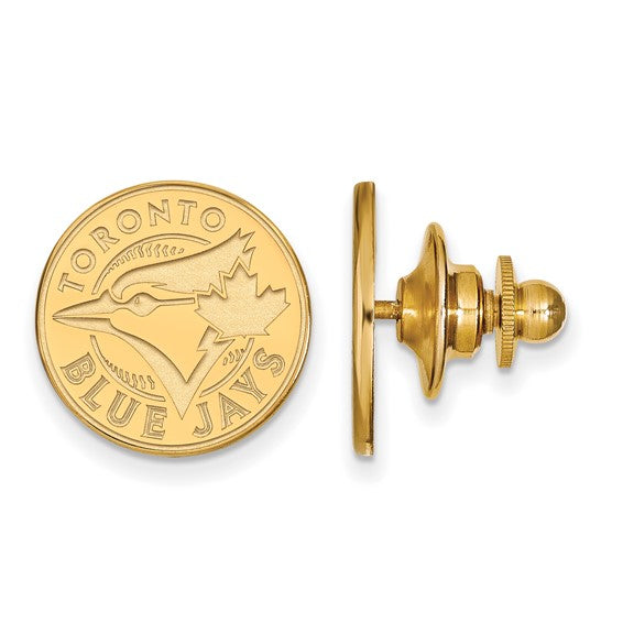 Major League Baseball LogoArt Toronto Blue Jays Pin in 14 Karat Gold - Solomon Jewelers