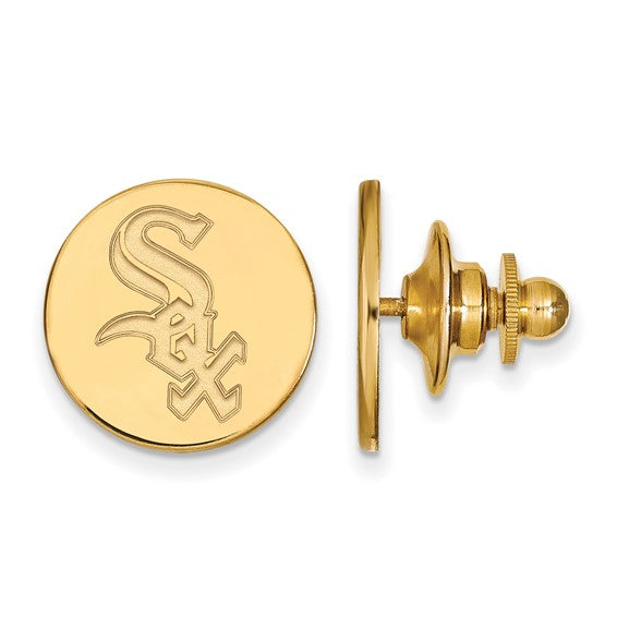 Major League Baseball LogoArt Chicago White Sox Pin in 14 Karat Gold - Solomon Jewelers