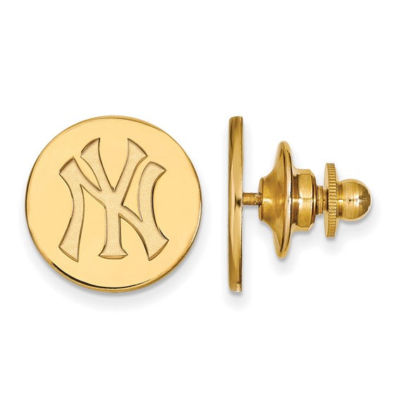 Major League Baseball LogoArt New York Yankeess Pin in 14 Karat Gold - Solomon Jewelers