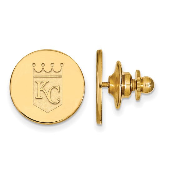Major League Baseball LogoArt Kansas City Royals Pin in 14 Karat Gold - Solomon Jewelers