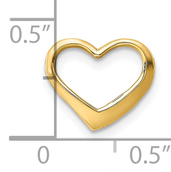 14K Floating Heart Charm - Solomon Jewelers