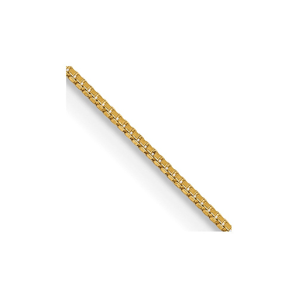 14k .5mm Box with Spring Ring Clasp Chain - Solomon Jewelers