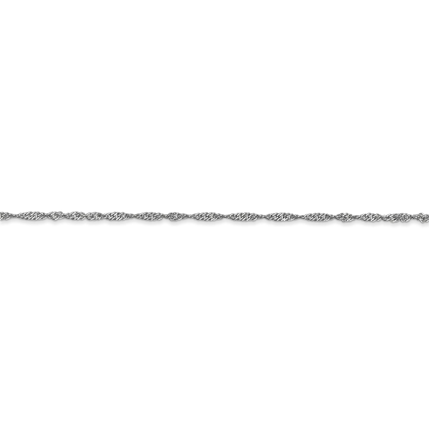 14k WG 1.4mm Singapore Chain - Solomon Jewelers