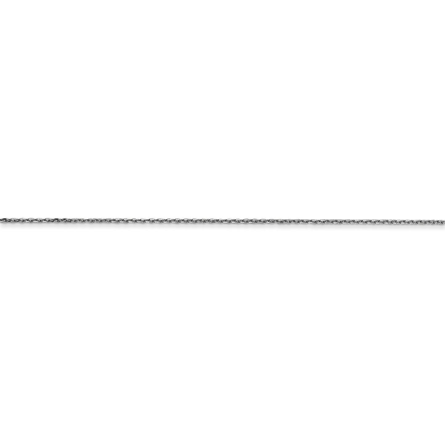 14k WG .65mm D/C Round Open Link Cable Chain - Solomon Jewelers