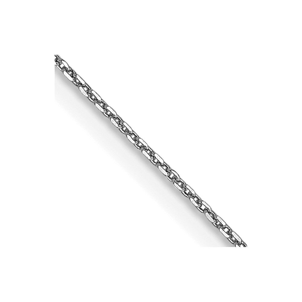 14k WG .65mm D/C Round Open Link Cable Chain - Solomon Jewelers