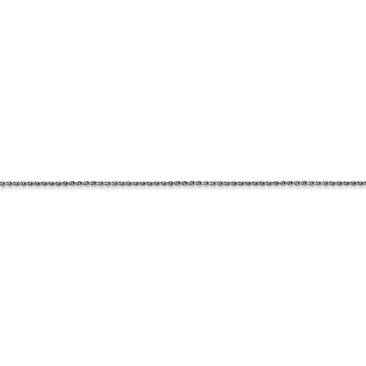 14k WG .8mm D/C Round Open Link Cable Chain - Solomon Jewelers