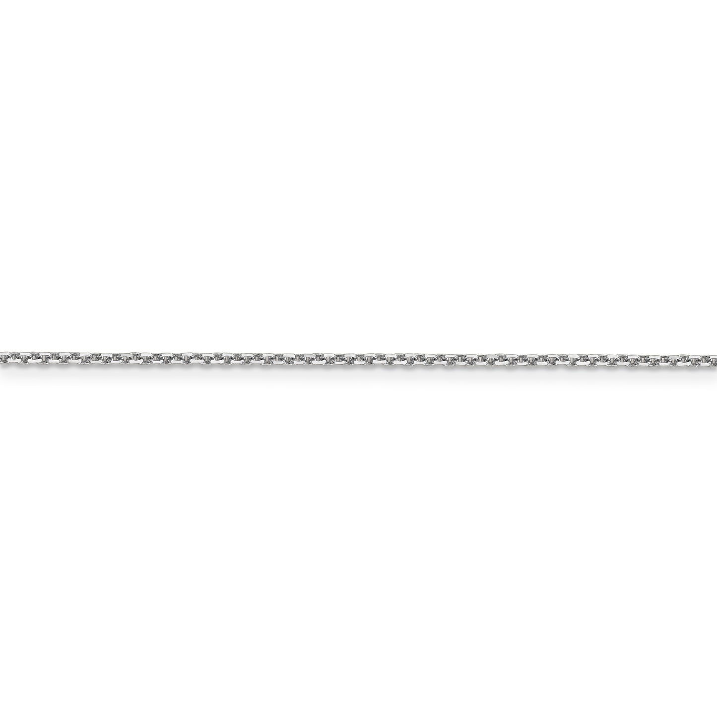 14k WG 1.4mm D/C Round Open Link Cable Chain - Solomon Jewelers