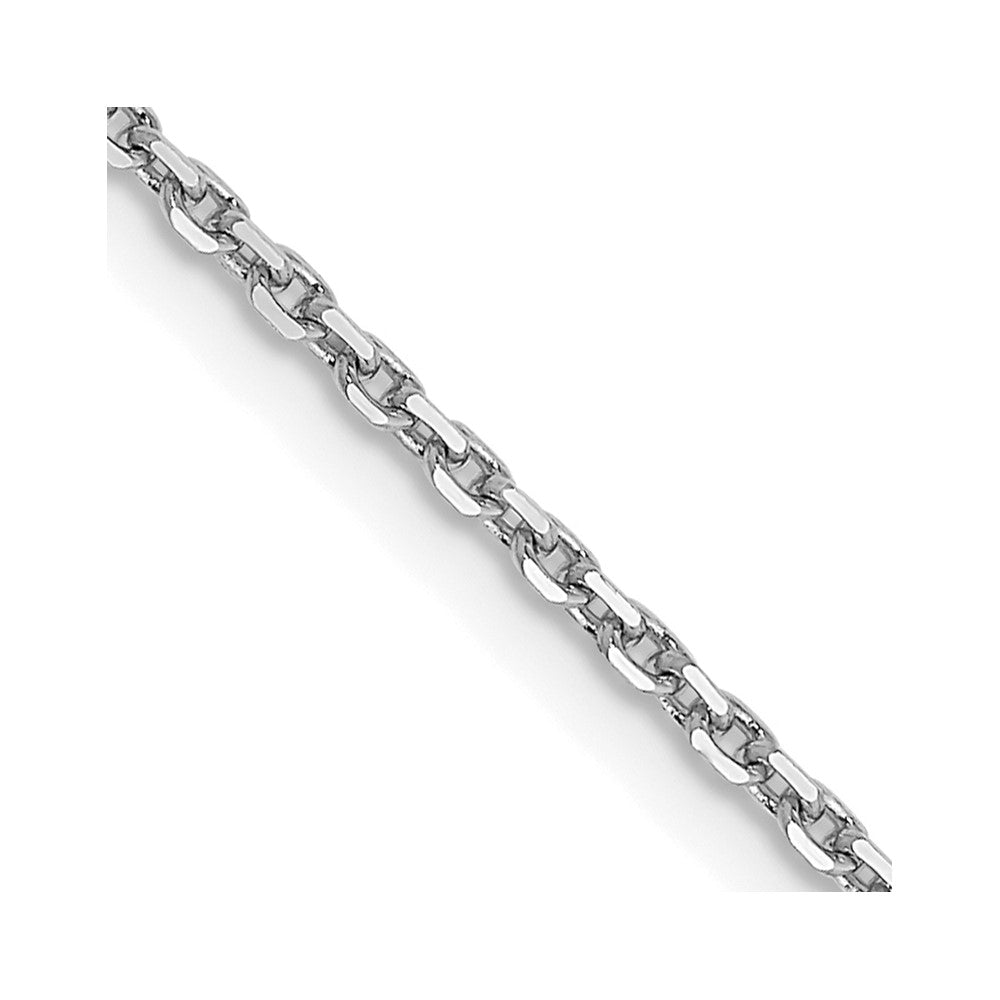 14k WG 1.4mm D/C Round Open Link Cable Chain - Solomon Jewelers