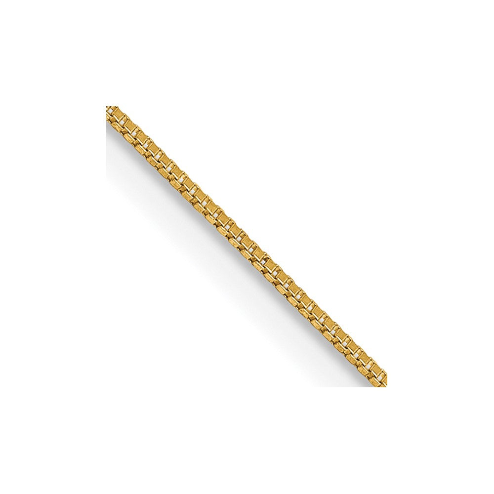 14k .5mm Box with Lobster Clasp Chain - Solomon Jewelers