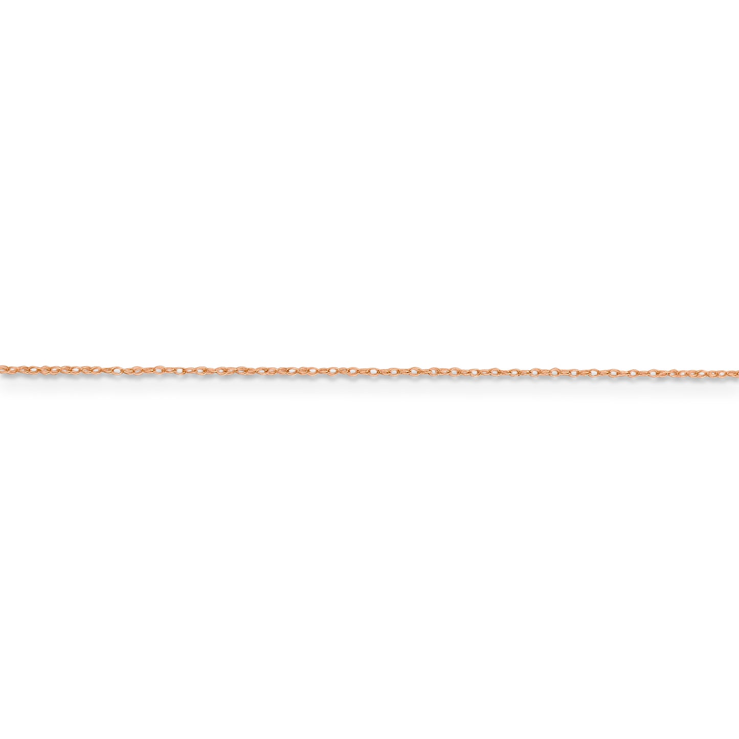 14k Rose Gold .5mm Baby Rope Chain - Solomon Jewelers