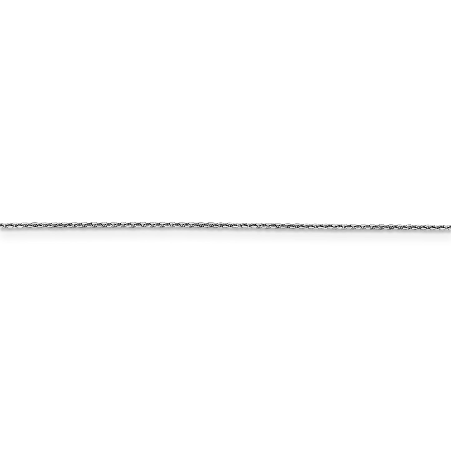 14k WG .9mm D/C Round Open Link Cable Chain - Solomon Jewelers