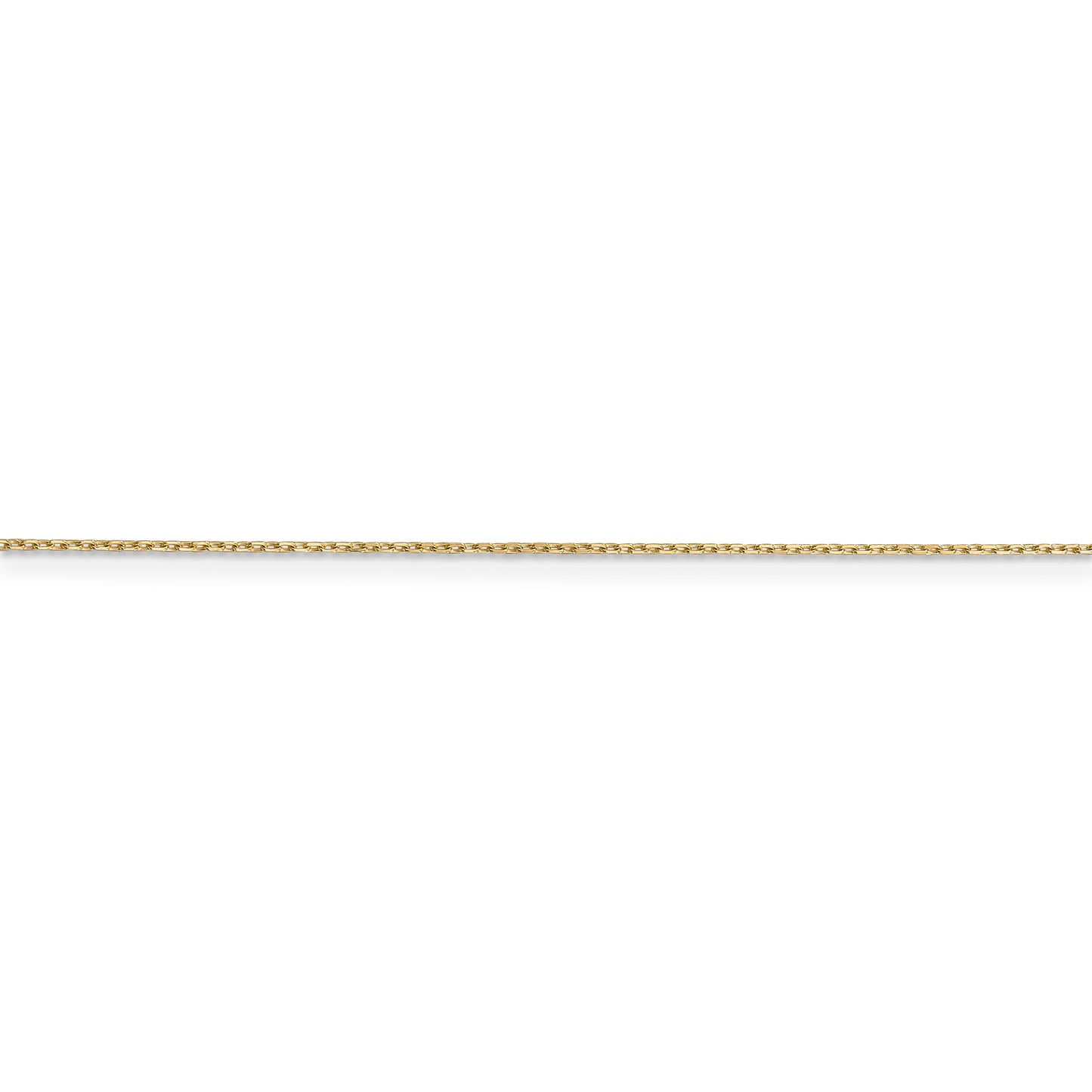 14k .8mm D/C Cable with Spring Ring Clasp Chain - Solomon Jewelers