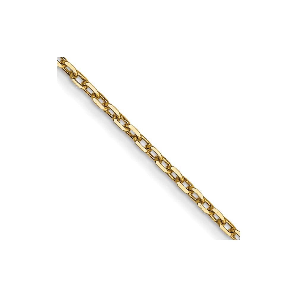 14k .8mm D/C Cable with Spring Ring Clasp Chain - Solomon Jewelers