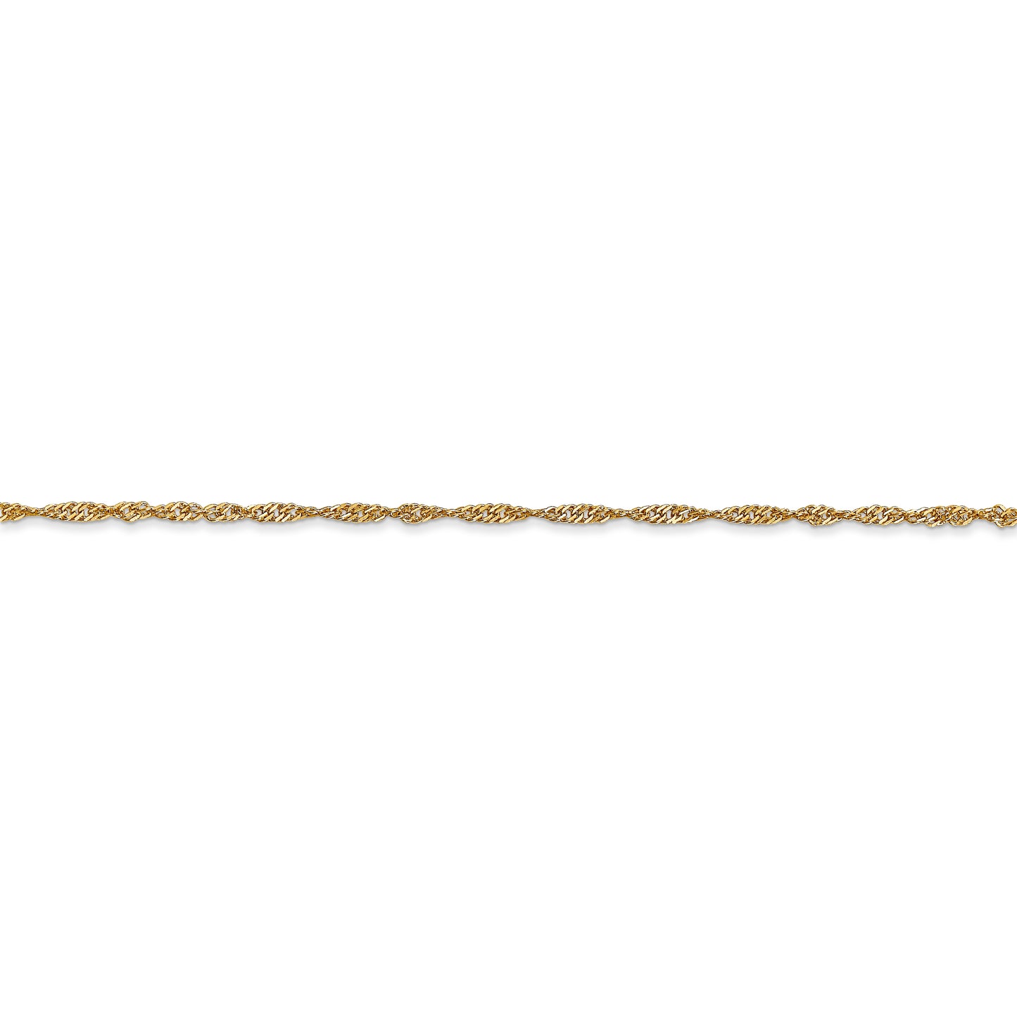 14k 1.4mm Singapore Chain - Solomon Jewelers
