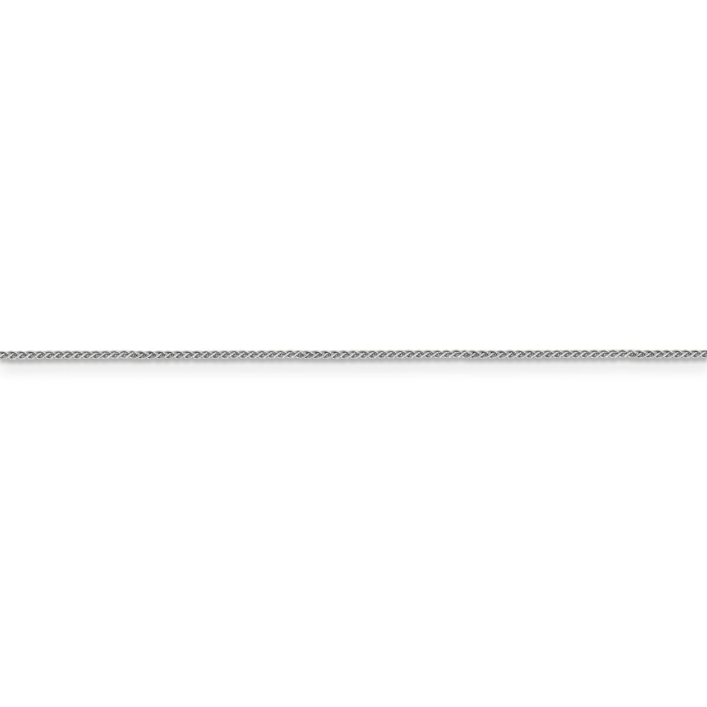 14k WG .85mm Spiga with Lobster Clasp Chain - Solomon Jewelers