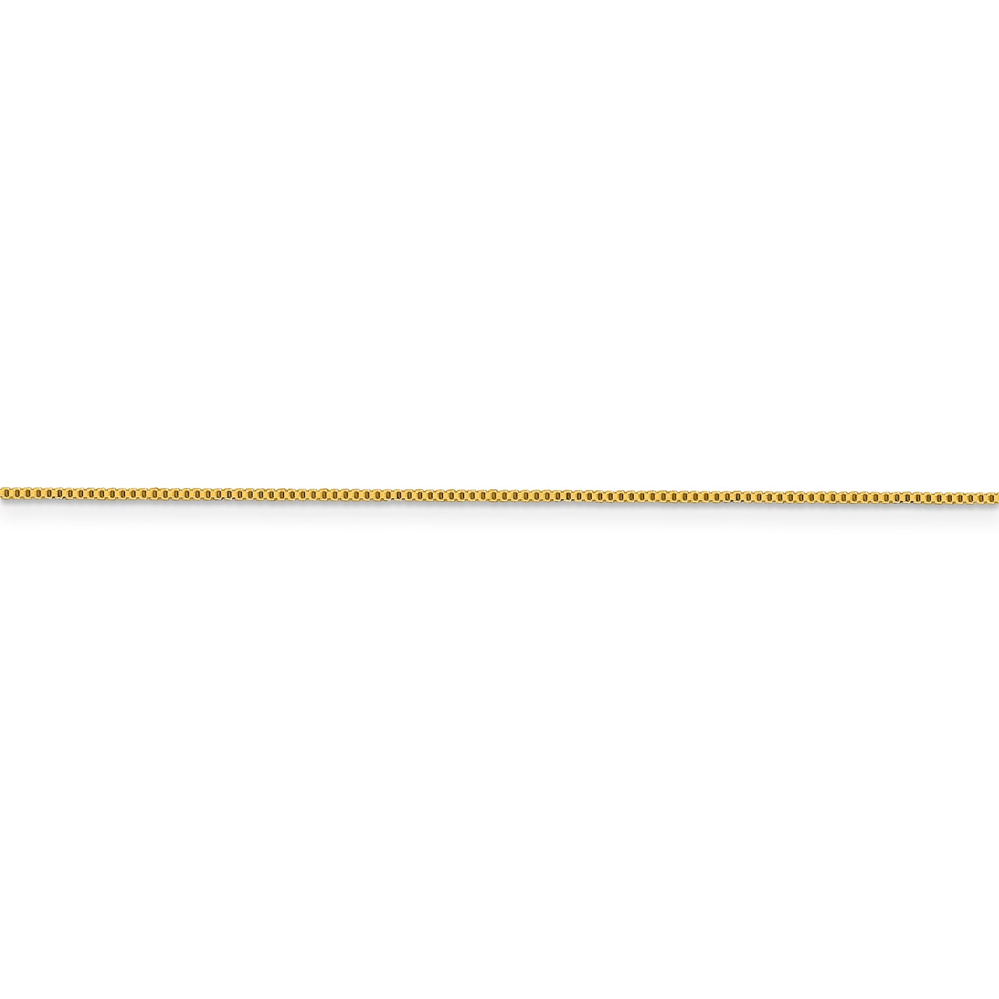 Flash Gold-plated Sterling Silver .8mm Box Chain - Solomon Jewelers