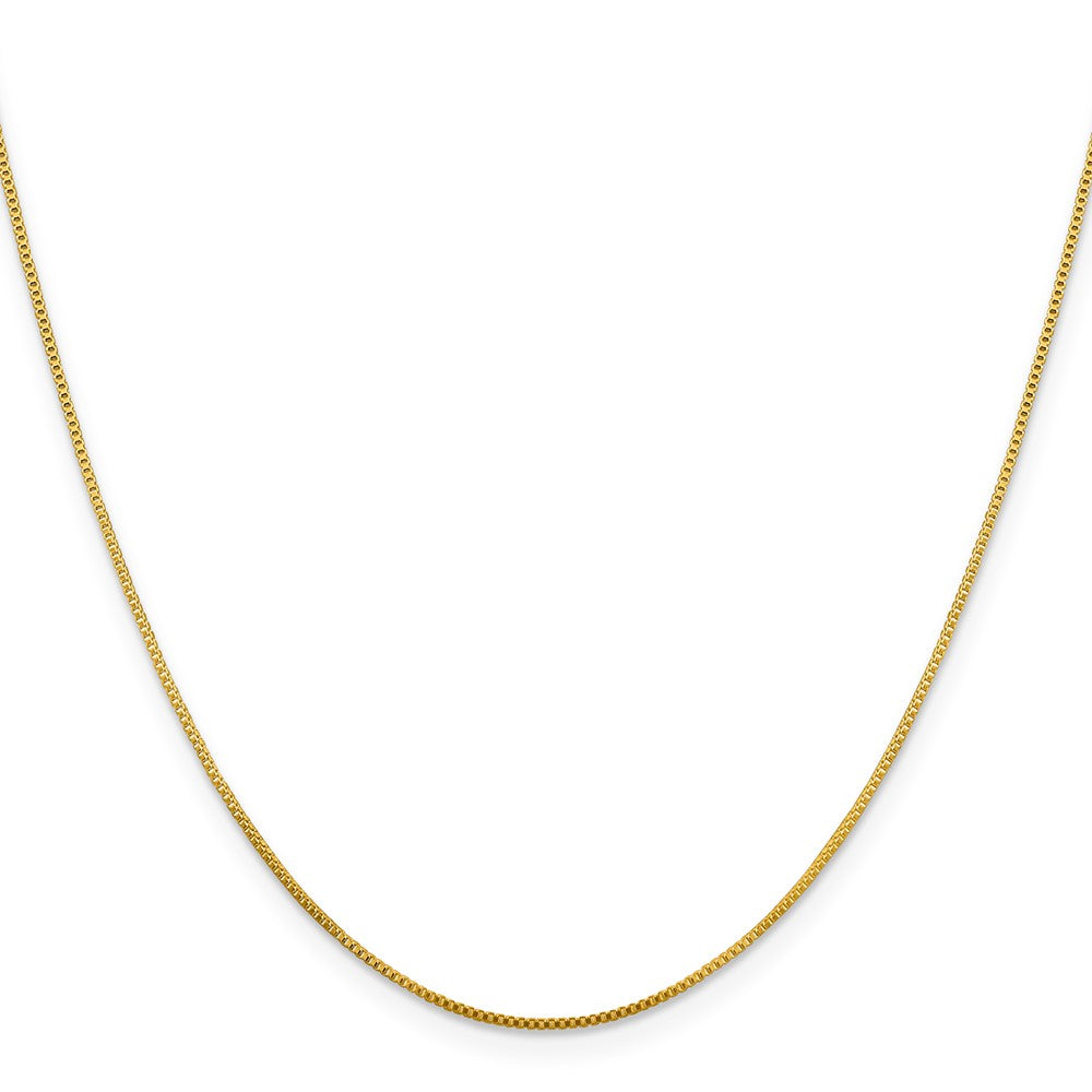Flash Gold-plated Sterling Silver .8mm Box Chain - Solomon Jewelers