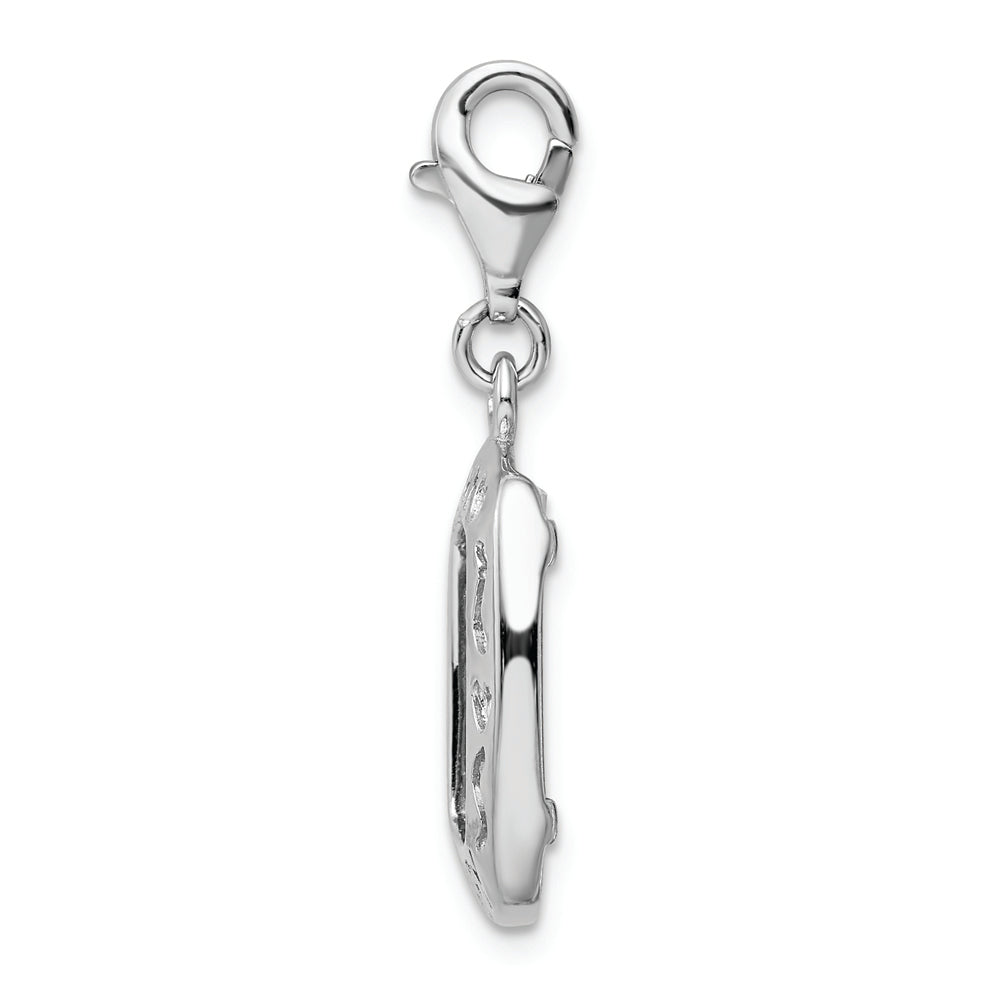 Sterling Silver Amore La Vita Rhodium-pl Polished My Baby Frame Charm - Solomon Jewelers