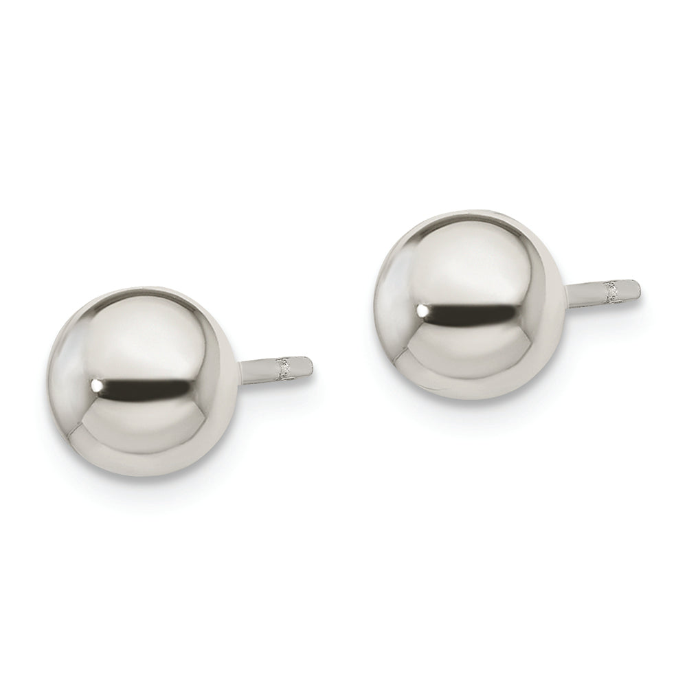 Sterling Silver Polished 7mm Ball Earrings - Solomon Jewelers