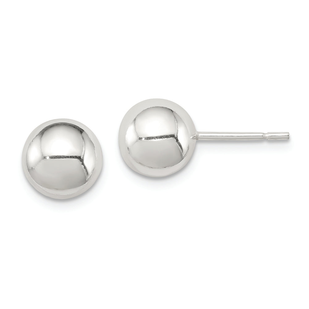 Sterling Silver Polished 8mm Ball Earrings - Solomon Jewelers