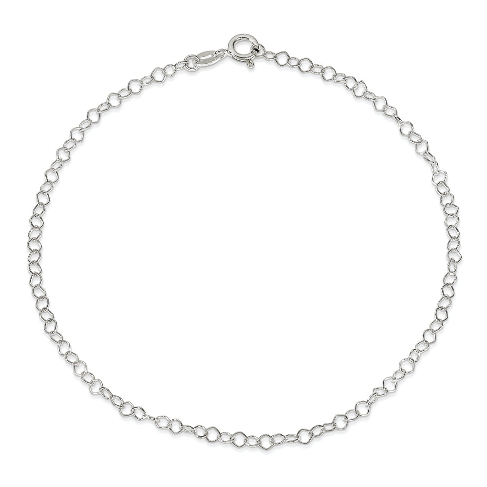 Sterling Silver 2.5 mm Fancy Anklet - Solomon Jewelers