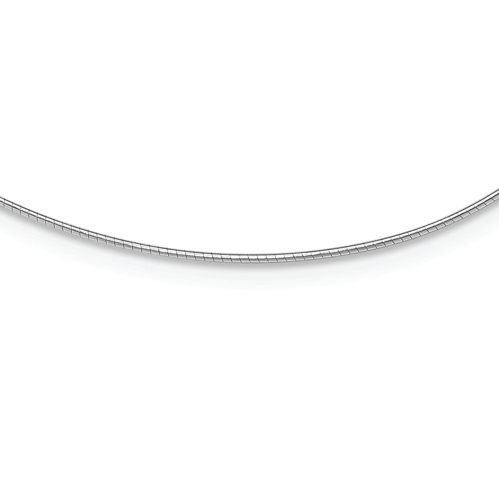 Sterling Silver Rhodium-plated 1mm Round Cubetto - Solomon Jewelers