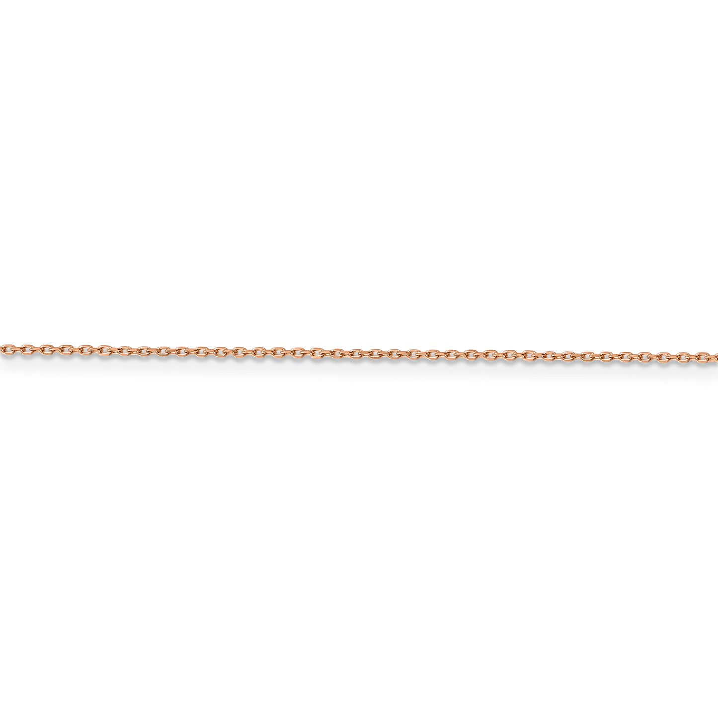 14k Rose Gold 1.0mm D/C Cable Chain - Solomon Jewelers