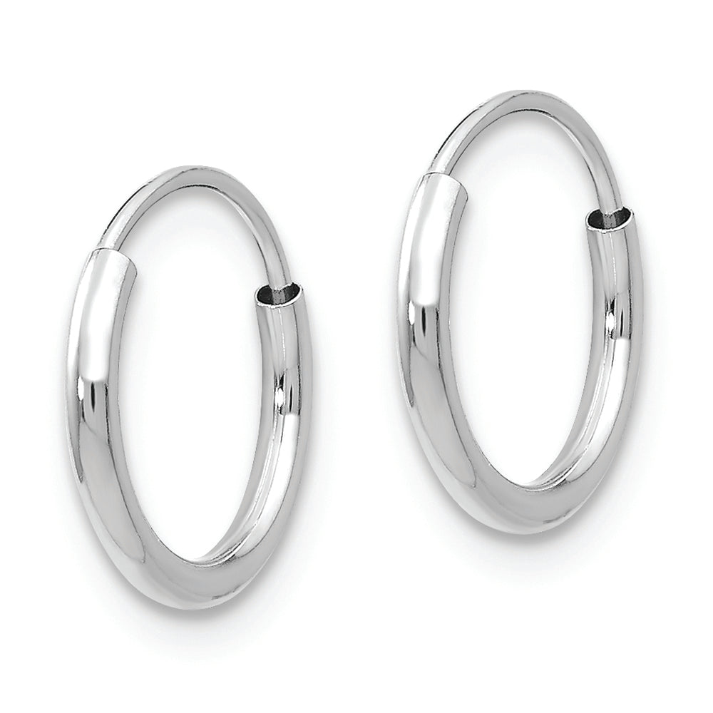 14k White Gold Madi K Endless Hoop Earrings - Solomon Jewelers