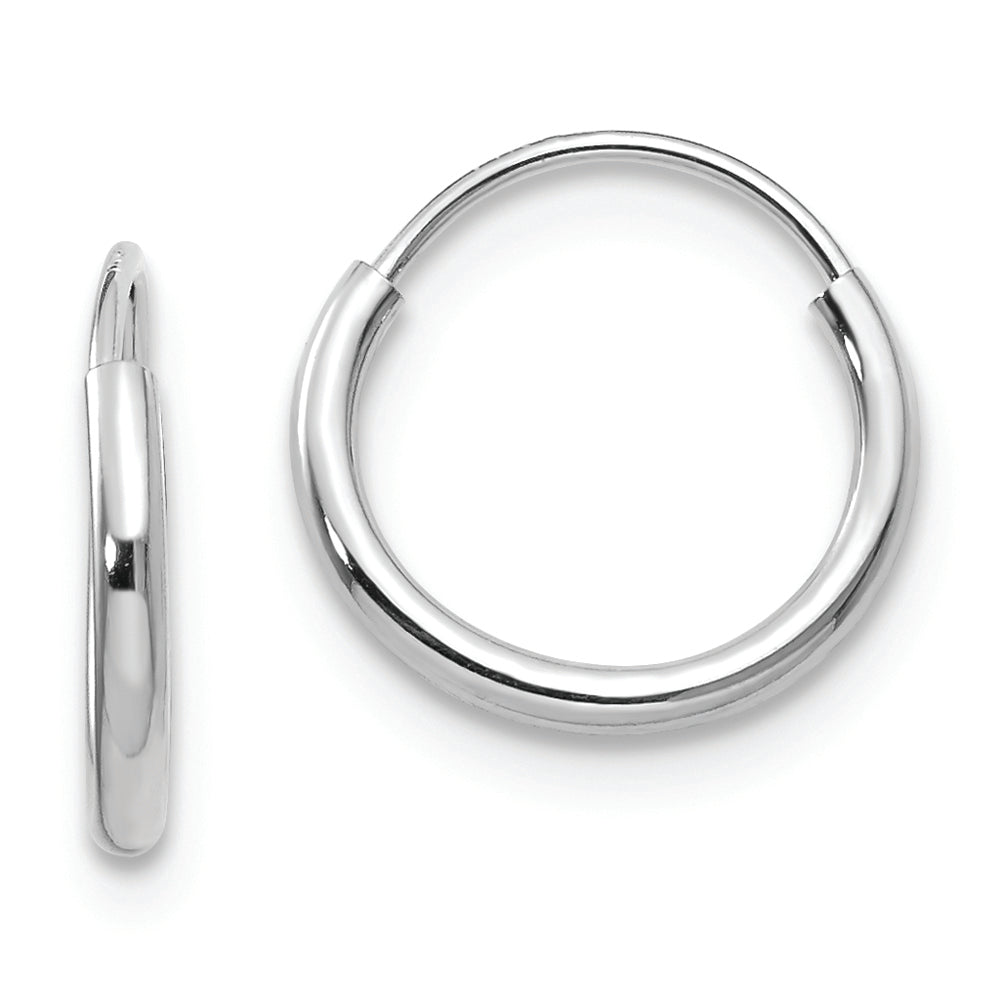 14k White Gold Madi K Endless Hoop Earrings - Solomon Jewelers