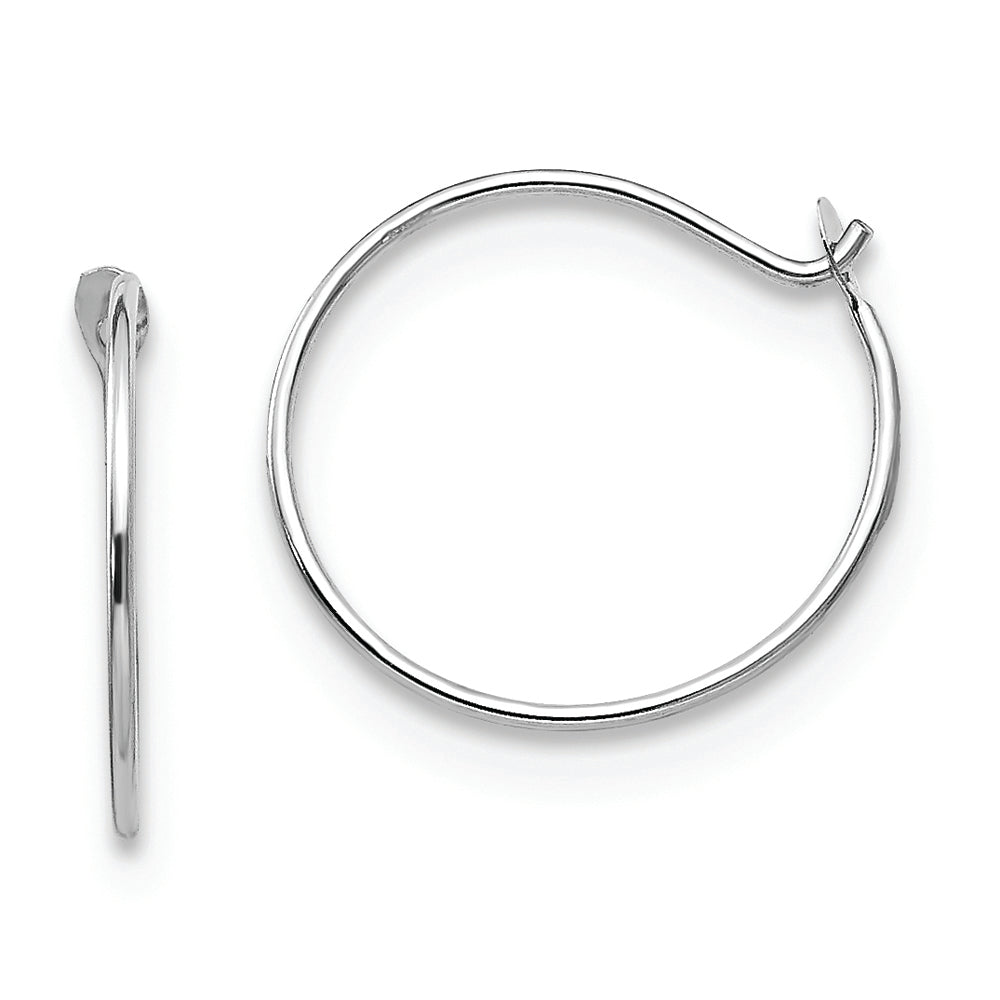 14k White Gold Madi K Sm. Endless Hoop Earrings - Solomon Jewelers