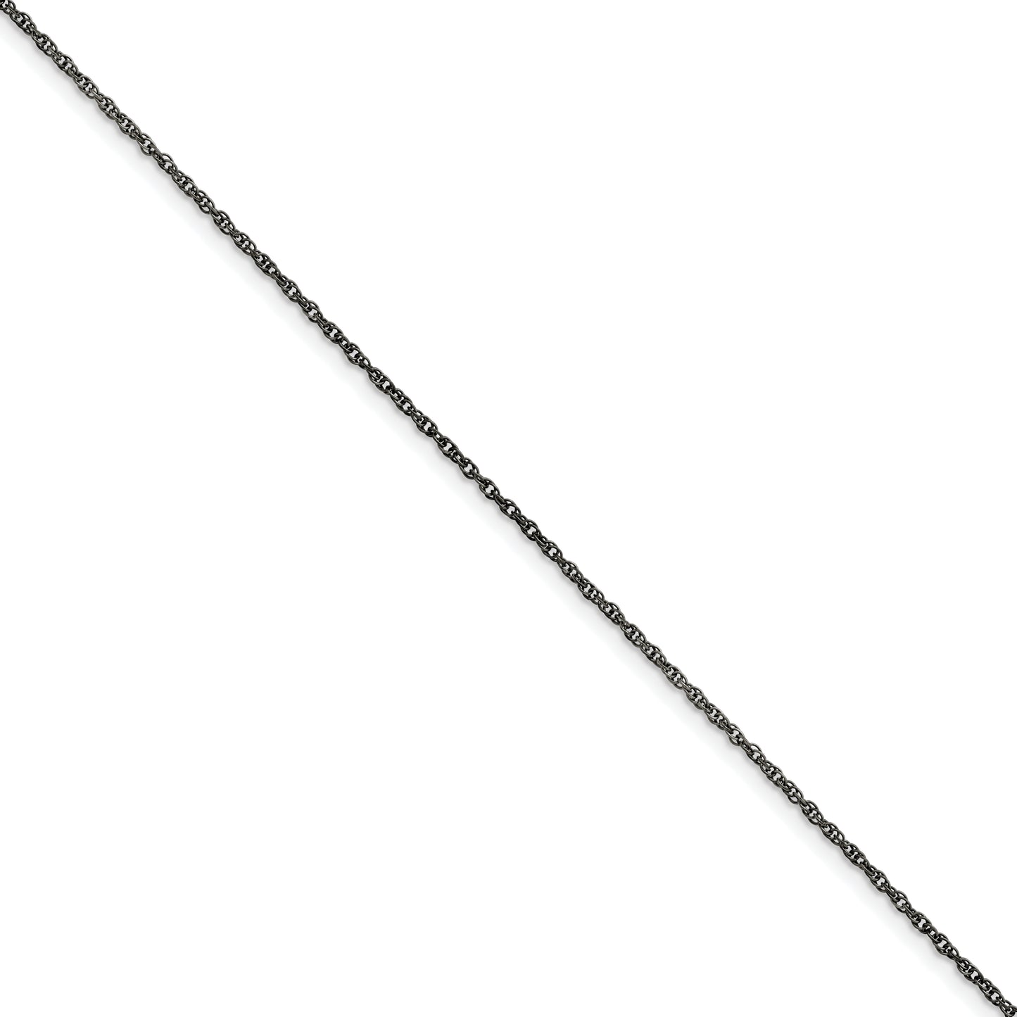 Stainless Steel Oxidized 2mm 18in Fancy Link Chain - Solomon Jewelers