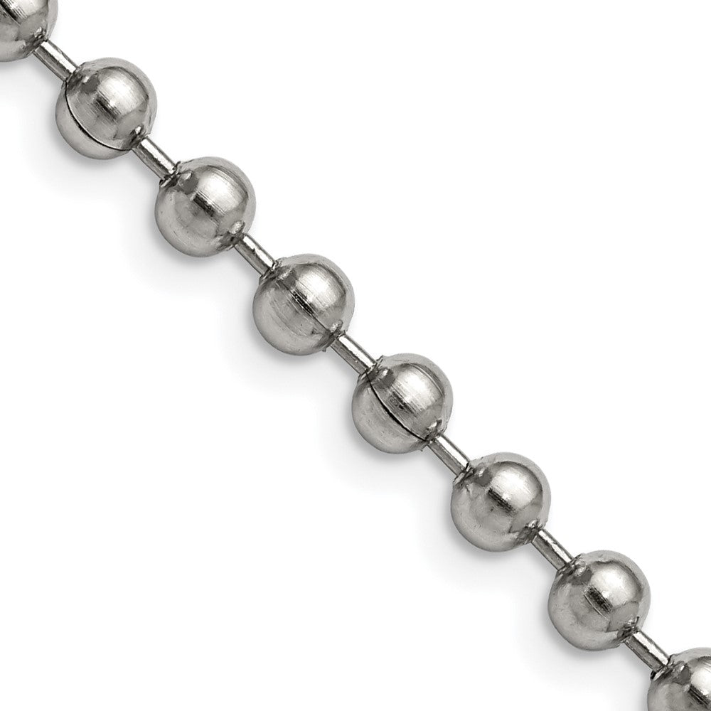 Stainless Steel Polished 5mm 24in Ball Chain - Solomon Jewelers