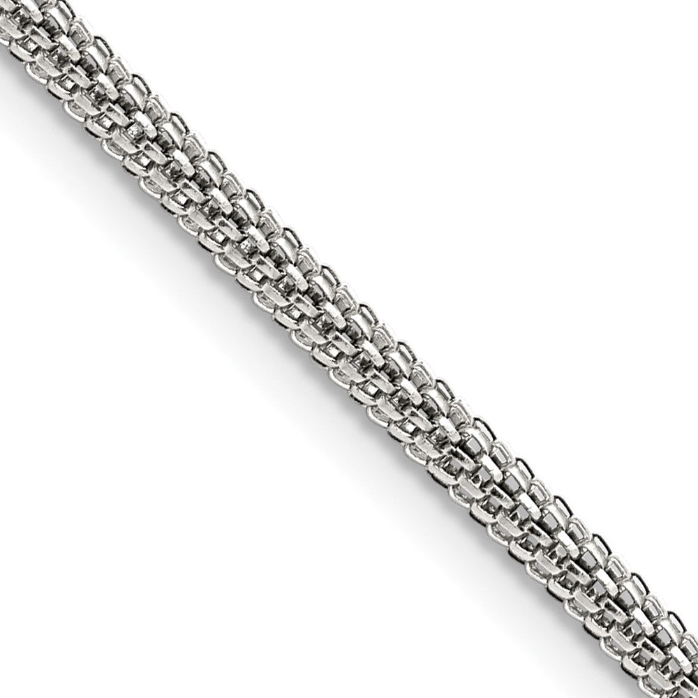 Stainless Steel Polished 3.2mm 30in Bismark Chain - Solomon Jewelers