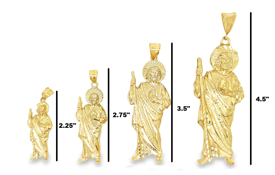 10 Karat Yellow Gold St. Jude Pendant - Solomon Jewelers