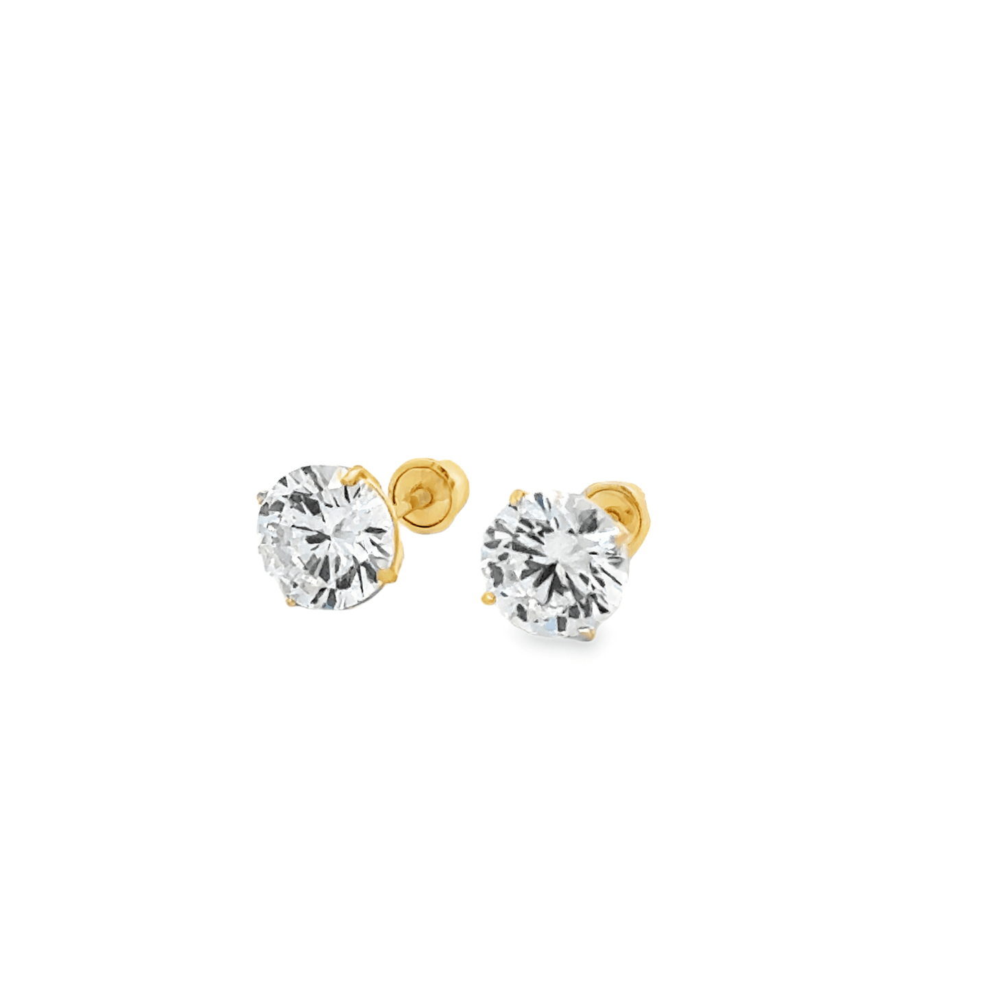 Round Stud Earrings in 14 Karat Gold - Solomon Jewelers