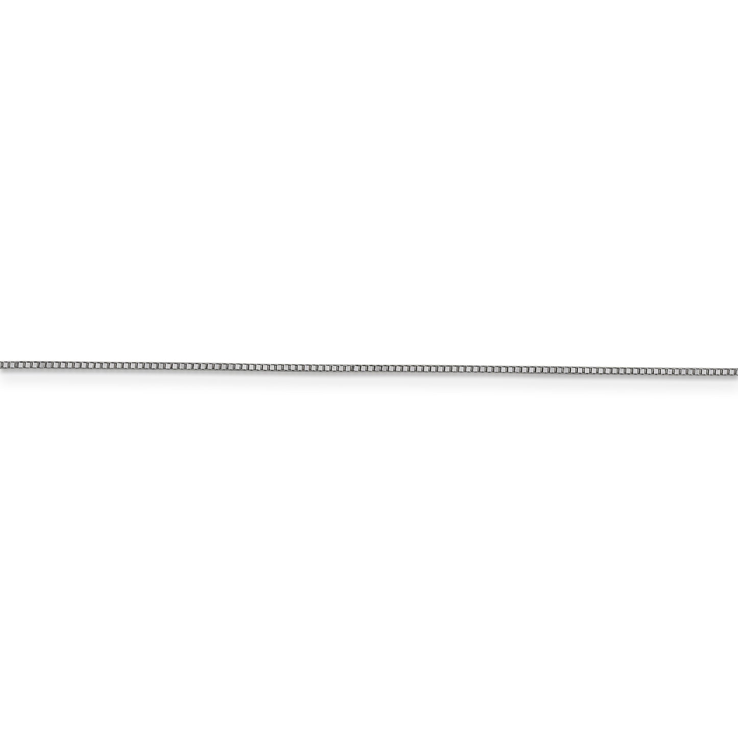 14k WG .7mm Box with Lobster Clasp Chain - Solomon Jewelers