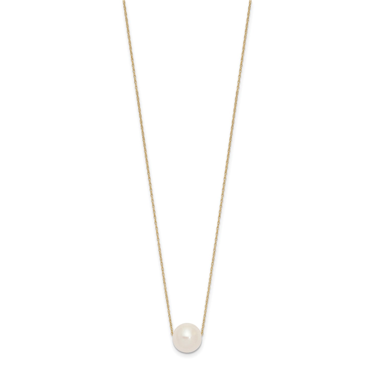 14K 10-11mm Semi-Round White FWC Pearl Rope Necklace - Solomon Jewelers