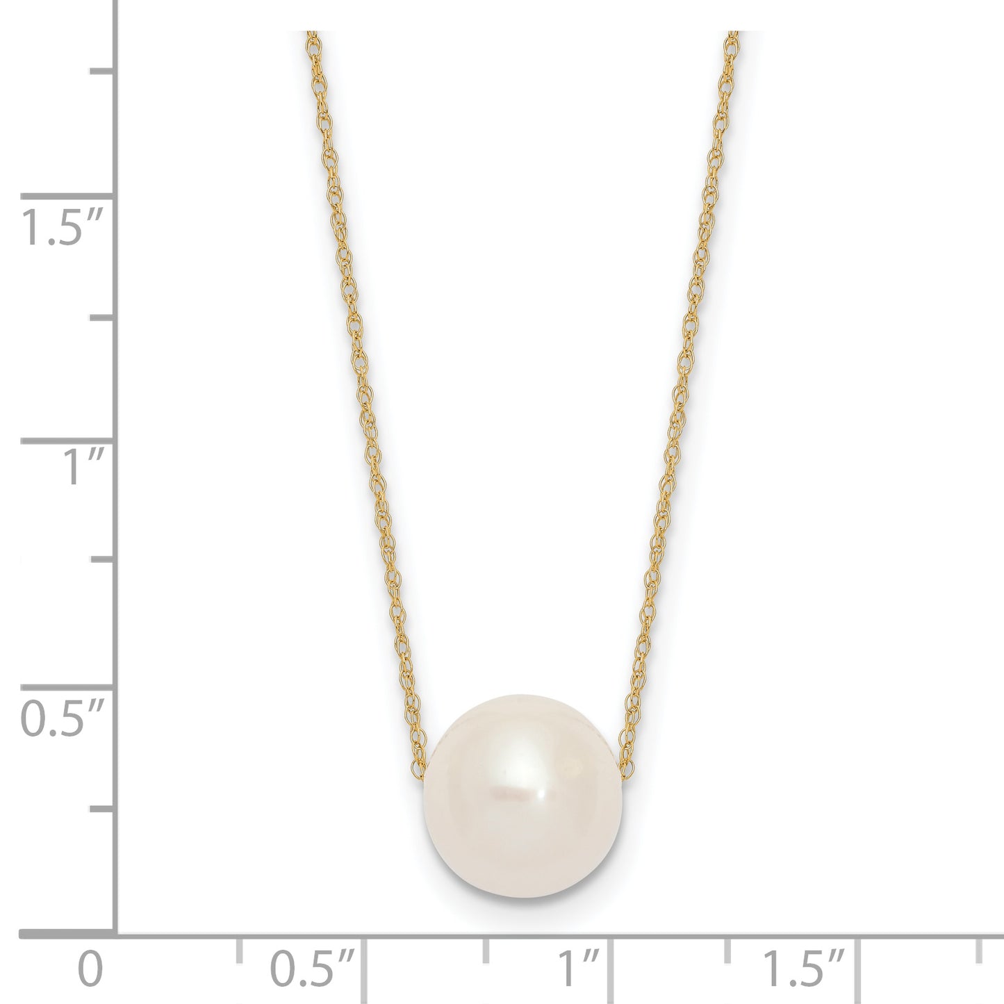 14K 10-11mm Semi-Round White FWC Pearl Rope Necklace - Solomon Jewelers