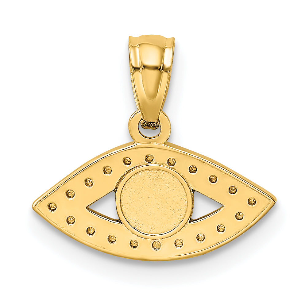14K Enameled Eye Pendant - Solomon Jewelers